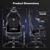 Gaming Chair 4 - PU Leather Fixed up Armrest Lumbar Support Ergonomic Arm Chair in White With Double Arm & Footrest - 2 of 3