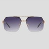 Anna-Kaci Women's Chic Trimmed Octagon Polarized Sunglasses UV400 Protection - 2 of 4