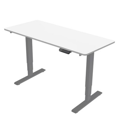 NicBex 55 Inch Electric Standing Desk,Adjustable Height Home Office Desk with Gray Metal Frame for Study Room,Bedroom and Office