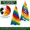 Casafield 7FT Artificial Colorful Rainbow Fir Holiday Christmas Tree with Sturdy Metal Stand - 4 of 4