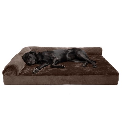 Furhaven Plush & Velvet Deluxe Chaise Lounge Cooling Gel Sofa-style Dog ...