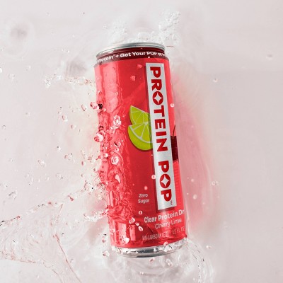 Protein Pop Cherry Lime Flavoured Water - 12 fl oz