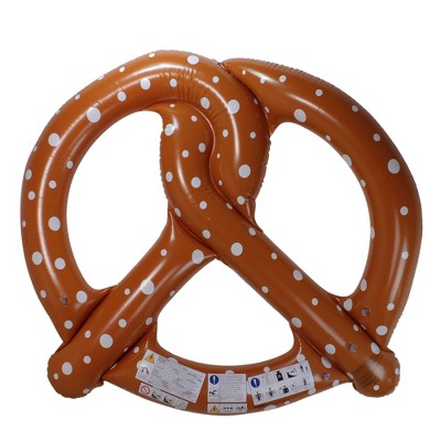 Swimline 60" Inflatable Giant Pretzel 3-Person Swimming Pool Float - Brown/White