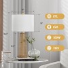 Maxax Rattan Boho Geometric Nightstand Lamp - 2 of 4