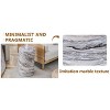 Kumasinova 12"Dia x 19.7"H Modern End Table with Marble Texture,Chic Sofa Side Table for Living Room,Premium MDF Accent End Table with Anti-Slip Feet - 4 of 4