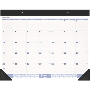 Desk Pad, 24 x 19, White Sheets, Black Binding, Black Corners, 12-Month (Jan to Dec): 2025 - 1 of 1