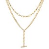 Adornia 14k Gold Plated Toggle and Paperclip Set of 2 Necklaces - 4 of 4