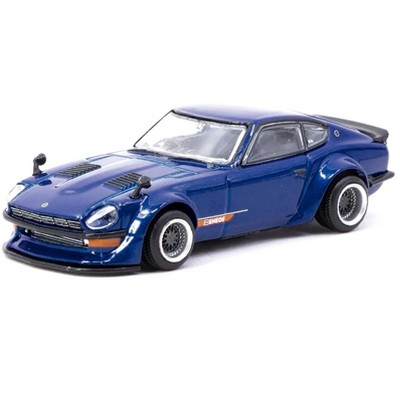 Nissan Fairlady Z S30 Widebody RHD "Designed by Jon Sibal" Blue Metallic "Global64" 1/64 Diecast Model Car by Tarmac Works