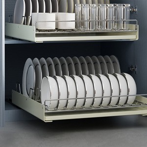 Luxury Fixed Sliding Dish Rack with Drainage Board and Adhesive Film ...