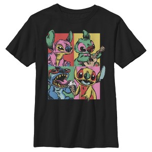 Boy's Lilo & Stitch Retro Panel T-Shirt - 1 of 4