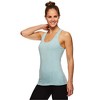 Reebok Womens Fitted Racerback Tank Top, Green, X-Large - 2 of 4