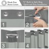 Aoibox Waffle Weave Shower Curtain with Snap-in Fabric Liner Set, Hotel Style with Mesh Top Window, Waterproof & Washable, Grey - 4 of 4