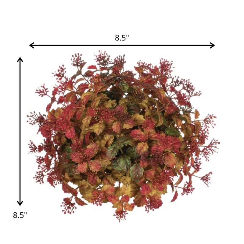Sullivans Mini Leaf Berry 1/2 Decorative Filler Orb 8.5"H Red, 2 of 3