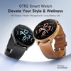 HONGGE Smart Watch with 1.46" HD Display, Bluetooth Calling, Blood Oxygen Monitor, 100+ Sports Modes, Bonus Leather Strap Included - 4 of 4