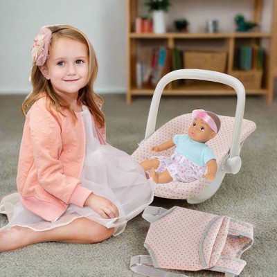 Olivia's Little World Polka Dot Princess Carrier and Car Seat Set Stroller for 16-18" Dolls