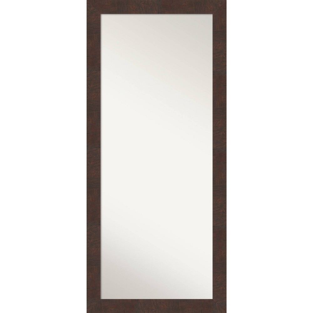 Photos - Wall Mirror 29" x 65" Non-Beveled Wild Wood Brown Full Length Floor Leaner Mirror - Am