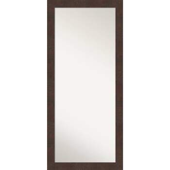 29" x 65" Non-Beveled Wild Wood Brown Full Length Floor Leaner Mirror - Amanti Art