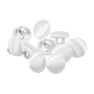 Unique Bargains Blouses Sweater Round Aluminum Cotton Fabric Cloth Covered Buttons 10 Pcs - 1 of 4