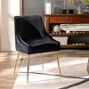 WestinTrends Upholstered Performance Velvet Accent Chair With Metal Leg - 2 of 4