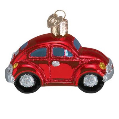 Old World Christmas 2.0 Inch Red Buggy Ornament Bug Tree Ornaments