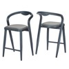 Outdoor Counter Height Bar Stools Chairs Set of 2,All-Weather Bar Height Furniture for Kitchen or Outside - 4 of 4