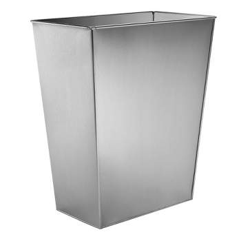 Rev-A-Shelf 74 Quart Stainless Steel Waste Container Wall Hugger Open Garbage Can Bucket for Indoor Home Kitchens, Silver, 51-701-SS