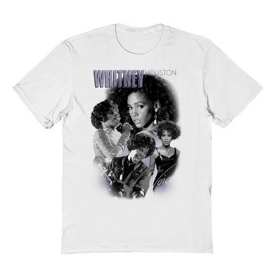 Whitney Houston Men's The Voice Light 1 Short Sleeve Graphic Cotton T-Shirt