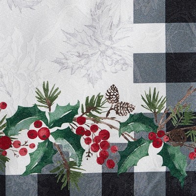 Holly Farmhouse Charm Holiday Fabric Placemats, Set of 4 - Multicolor - 13x19