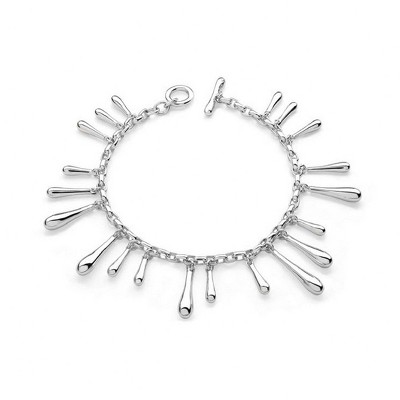 Lucy Quartermaine Multi Drop Bracelet - Stylish Sterling Silver Design