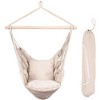 Skran Hammock Chair Swing Seat with Two Seat Cushions and Carrying Bag,for Indoor and Outdoor with Cushion (Does not include wooden sticks) - 2 of 4