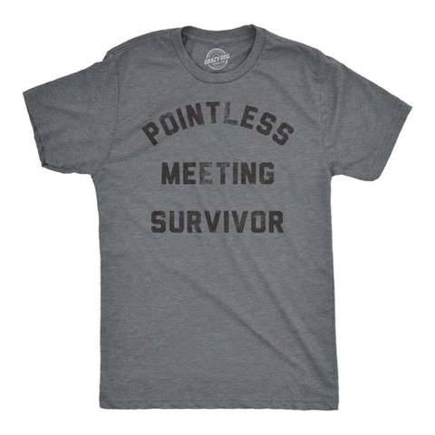 Мужские футболки Crazy Dog T-Shirts, Inc. Mens Funny T Shirts Pointless Meeting Survivor Sarcastic Work Joke Novelty Tee for Men - Crazy Dog Men's T Shirt For the Office Dark Grey XXL