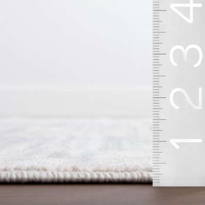 Nidhi Gray Striped Synthetic 5' x 8' Area Rug