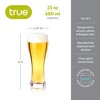 True Wheat Beer Glasses, Pilsner Beer Glass, Craft Brew Lovers Glassware, 23 Ounce, Large Beer Glasses, Set of 4 Pilsner Glasses, Clear Glass - 3 of 4