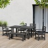 WestinTrends Ashore 6-Piece Outdoor HDPE Patio Dining Table Set with Bench - 2 of 4
