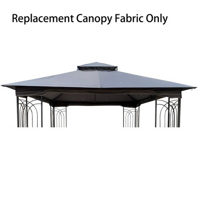 Gsluuk Patio Double Roof Gazebo Replacement Canopy Top Fabric