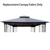Sevobal Patio Umbrellas Patio Double Roof Gazebo Replacement Canopy Top Fabric For Lawn, Garden, Backyard, Gray, 117"*117"*26.78" - 4 of 4