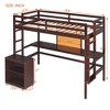 NicBex Twin/Full Size Loft Bed with Desk & Chalkboard,Rustic Full Loft Bed with 2-Drawer Cabinet,Wooden Loft Bed for Kids,Teens - 4 of 4