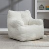 Tramull Plush Teddy Fabric Bean Bag Chair, Memory Foam Filled Lounger for All Ages - 4 of 4