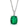 Ross-Simons 13.00 ct. t.w. Simulated Emerald and .20 ct. t.w. CZ Jewelry Set: Drop Earrings and Pendant Necklace in Sterling Silver Size 18 - 4 of 4