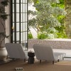 Linen 3-in-1 Foldable Chaise Lounge with Adjustable Backrest, Footrest & Detachable Pillow, Convertible Chair Bed for Small Spaces - 4 of 4