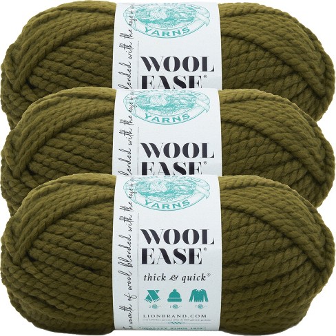 (3 Pack) Lion Brand Wool-Ease Thick & Quick Yarn - Cilantro