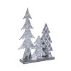 Transpac Metal 21.25 in. Silver Christmas Rustic Scene - 3 of 4