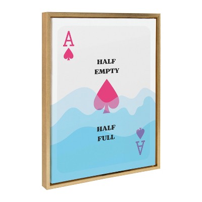 Kate & Laurel All Things Decor 18"x24" Half Full Framed Canvas by Honey Island Studio Bright Gold