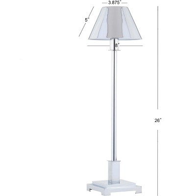 Roxy 26" Silver Metal Clip-on Lamp with Chrome Shade