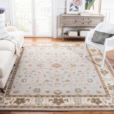 Heritage Green and Beige Hand-Tufted Wool Area Rug