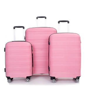 Hardshell Luggage Sets 3 Piece With Tsa Lock And 360 Degree Double Spinner Wheels Pp Lightweight Durable Hand Luggage (20"/24"/28") - 1 of 4