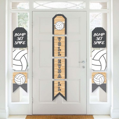 Big Dot of Happiness Bump, Set, Spike - Volleyball - Hanging Vertical Paper Door Banners - Baby Shower or Birthday Party Wall Kit - Indoor Door Decor