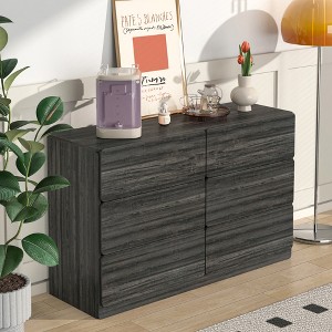RISOKEYS Drawer Dresser Cabinet,Table Storage Cabinets,Flat out the corners of 6 Drawers,for Dining Room,Living Room,bedroom,Kitchen Hallway - 1 of 4