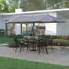 Emma and Oliver Ewing 15 FT Weather and Water-Resistant Triple Head Patio Umbrella with Crank Handle and Easy Tilt - 2 of 4