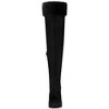 BLISSFUL STEP Women's Chunky Heel Platform Faux Fur Zipper Over Knee High Boots - 3 of 4